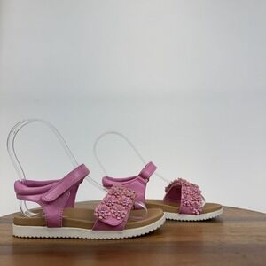 New NWOB Little Kids Girls Nina Neriah‎ Strappy Pink Flower Sandals Size 11 C
